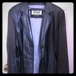 Wilson genuine black leather jacket/blazer